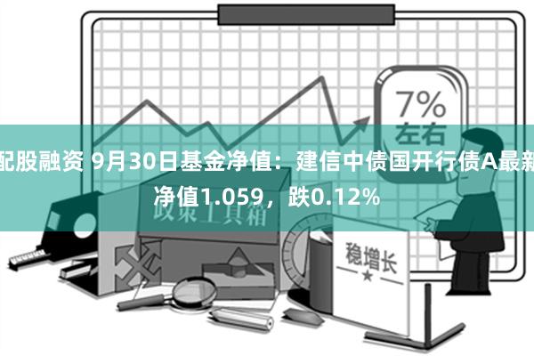 配股融资 9月30日基金净值：建信中债国开行债A最新净值1.059，跌0.12%