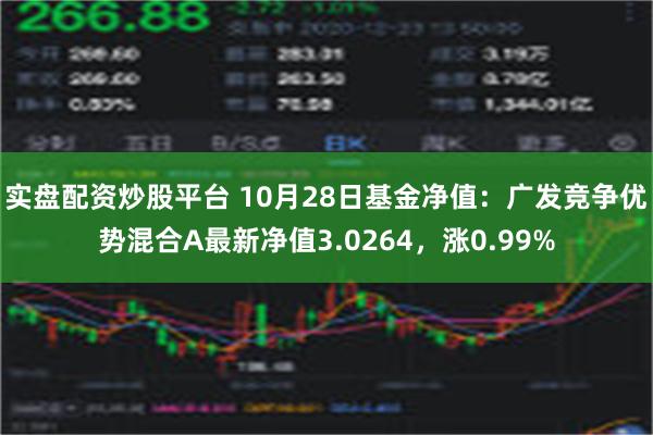 实盘配资炒股平台 10月28日基金净值：广发竞争优势混合A最新净值3.0264，涨0.99%