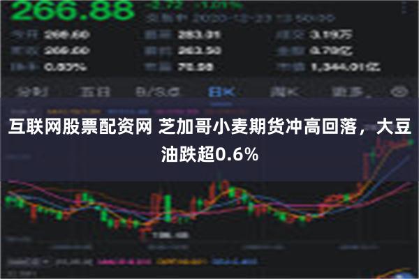 互联网股票配资网 芝加哥小麦期货冲高回落，大豆油跌超0.6%