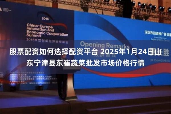 股票配资如何选择配资平台 2025年1月24日山东宁津县东崔蔬菜批发市场价格行情